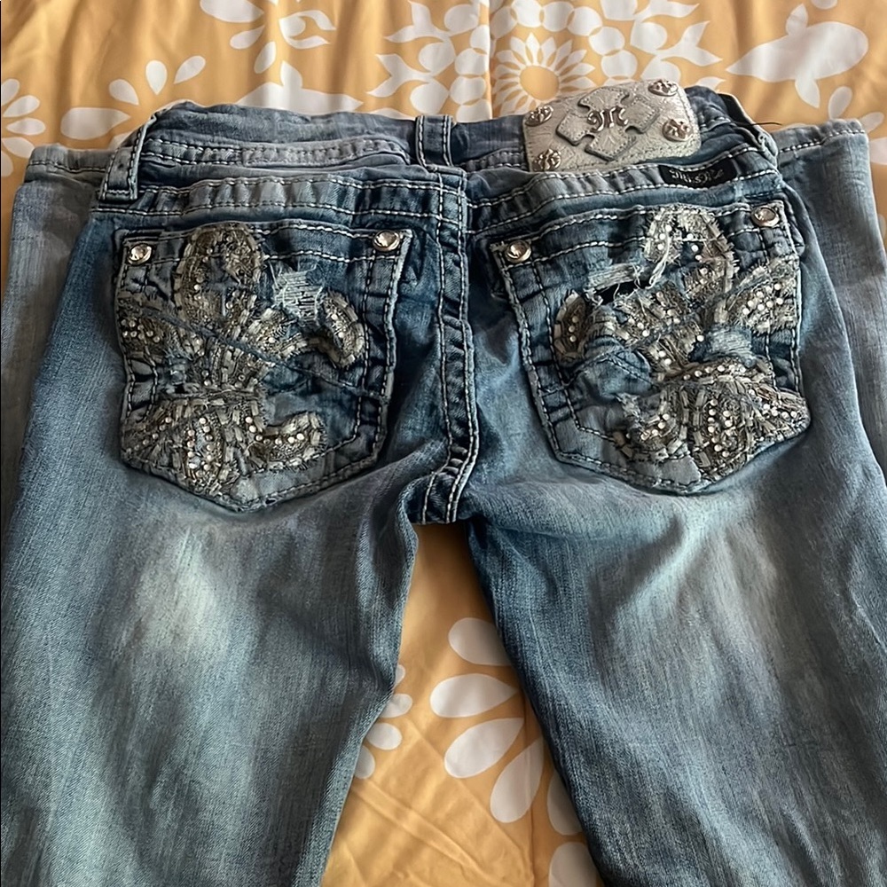 Miss Me Skinny Cut Jeans with Embellished Details